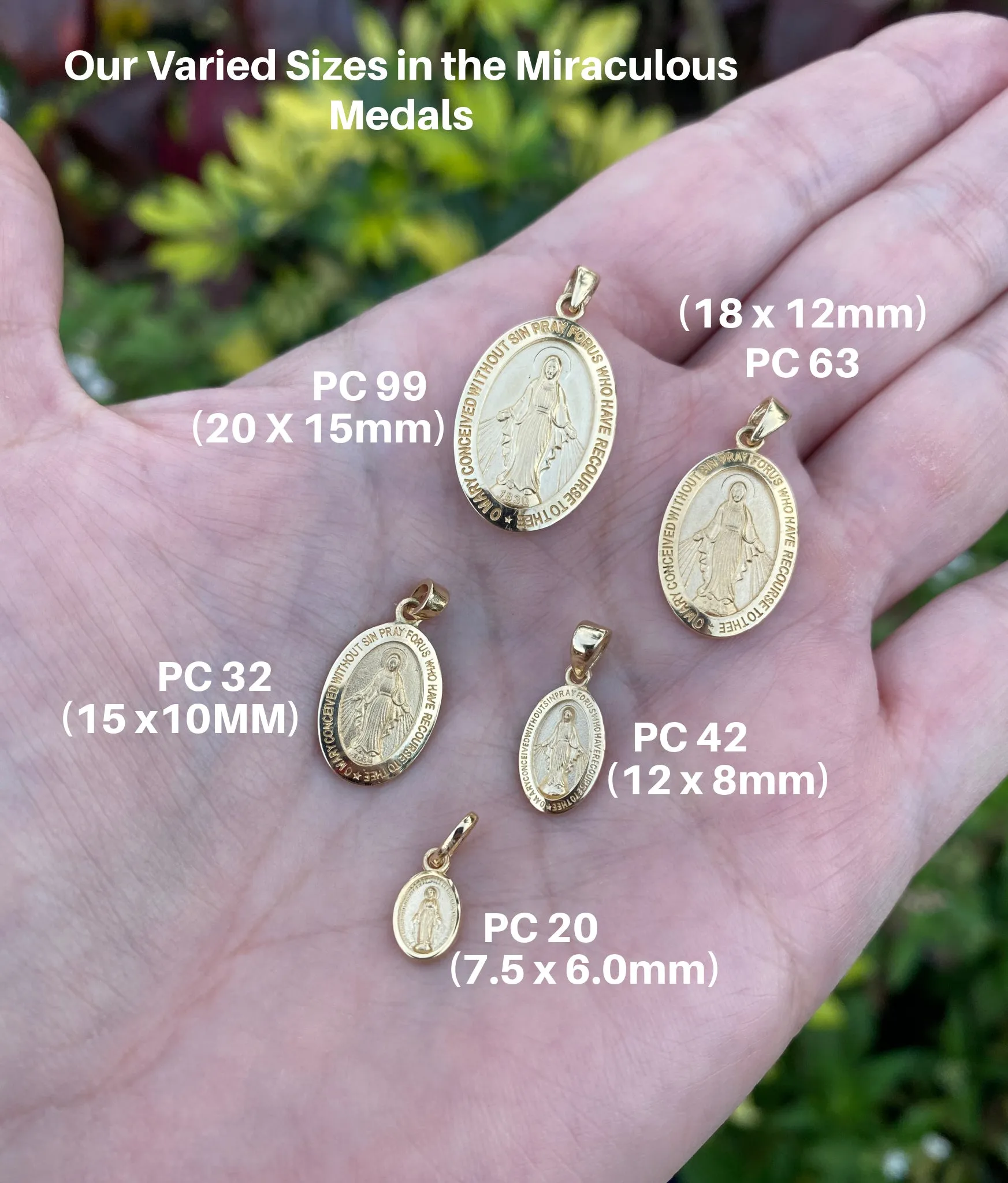 12mm Oval Miraculous Medal