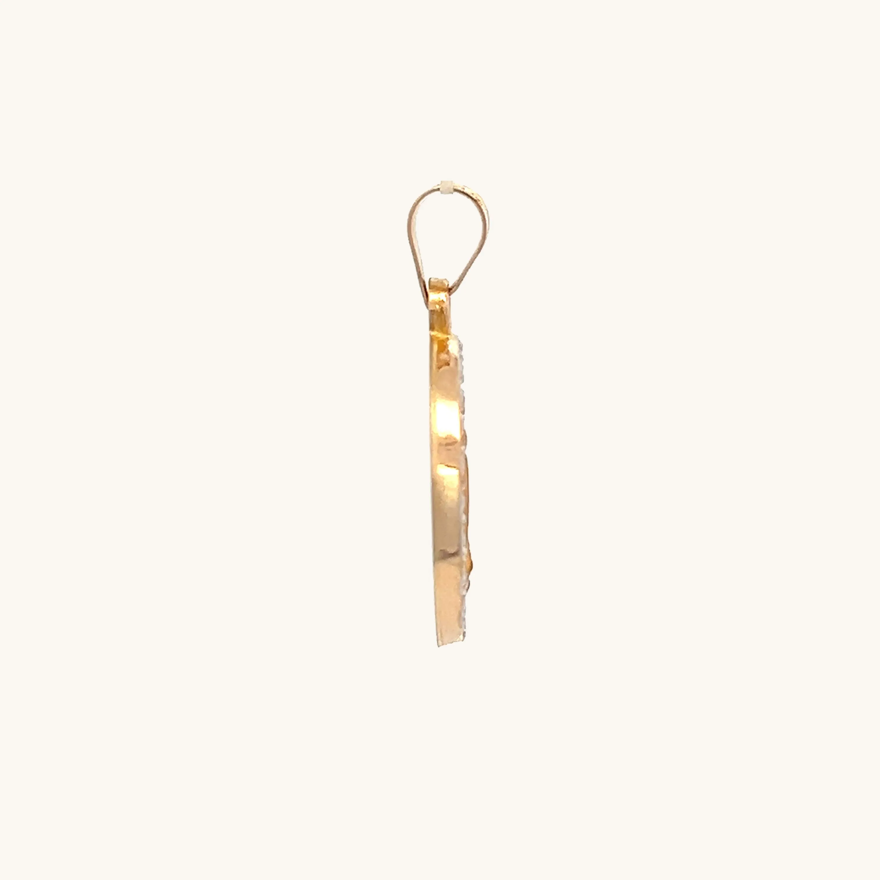 14K GOLD MIRACULOUS HALO MEDAL | ROUND