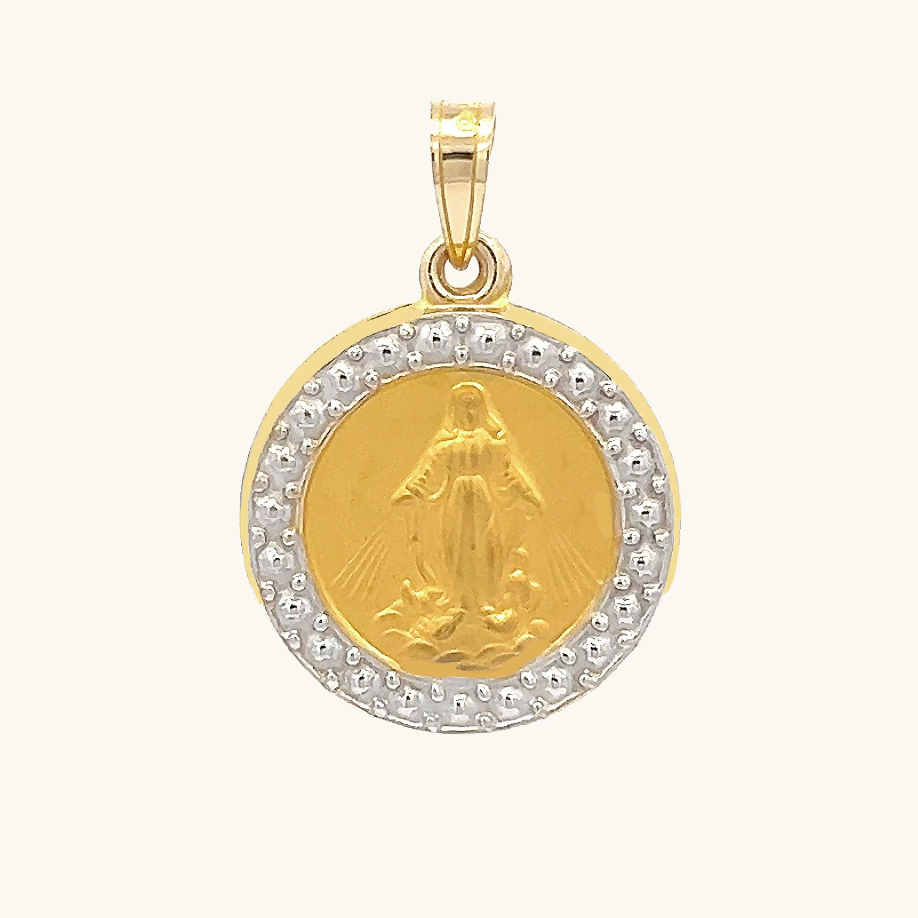 14K GOLD MIRACULOUS HALO MEDAL | ROUND