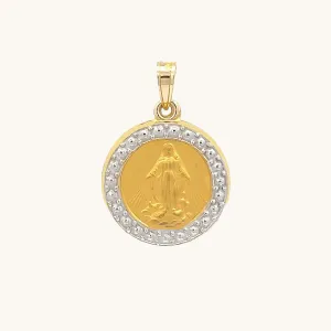 14K GOLD MIRACULOUS HALO MEDAL | ROUND