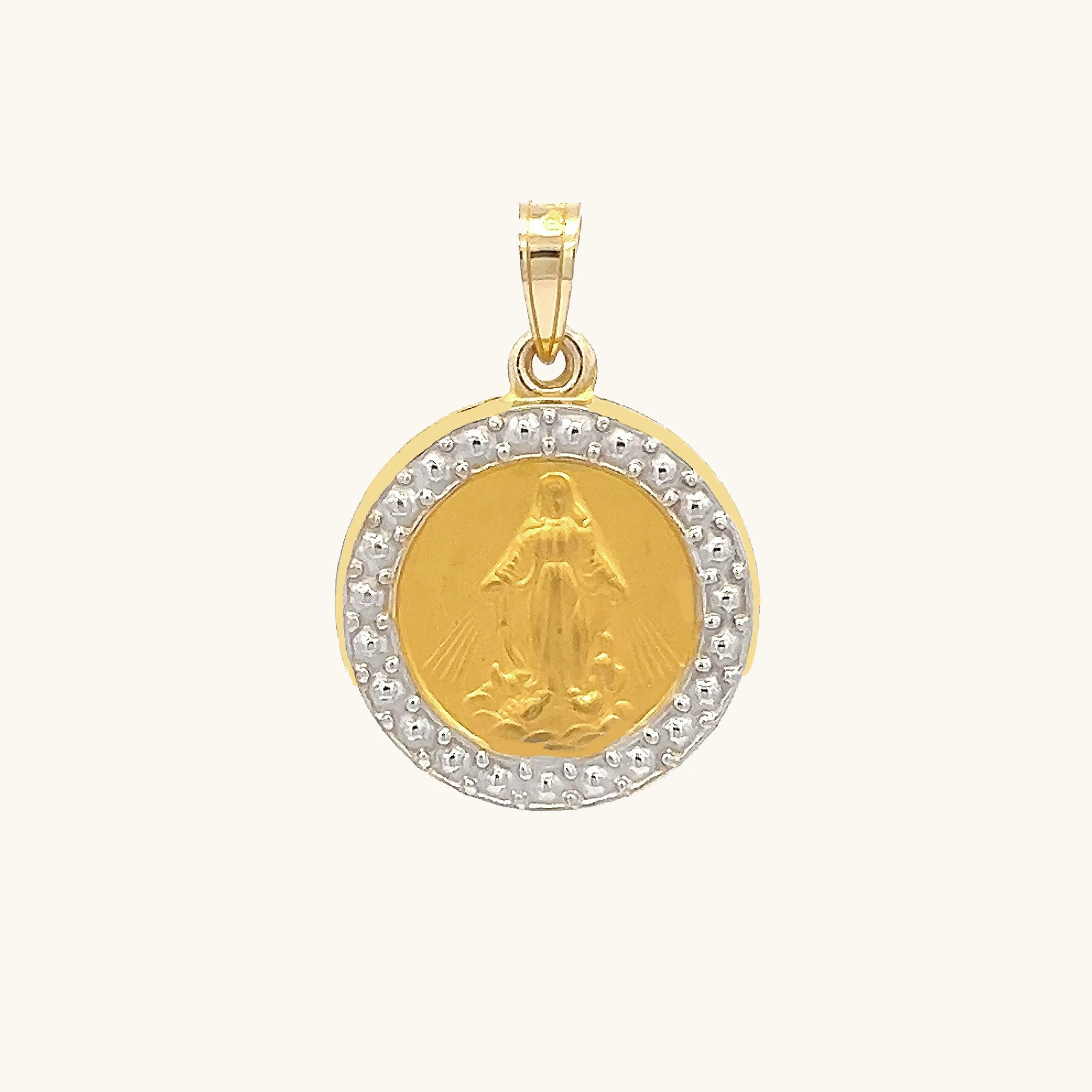 14K GOLD MIRACULOUS HALO MEDAL | ROUND