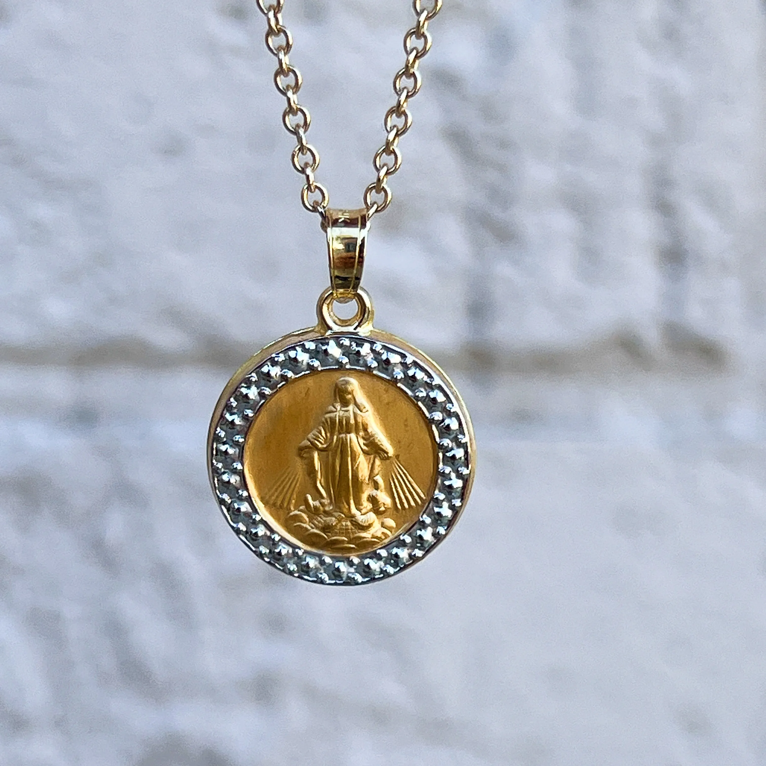 14K GOLD MIRACULOUS HALO MEDAL | ROUND