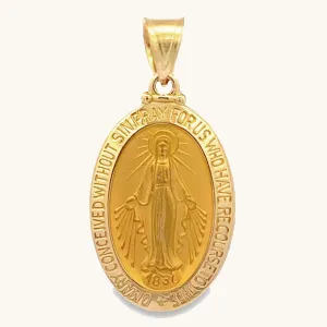 14K GOLD MIRACULOUS MEDAL | OVAL
