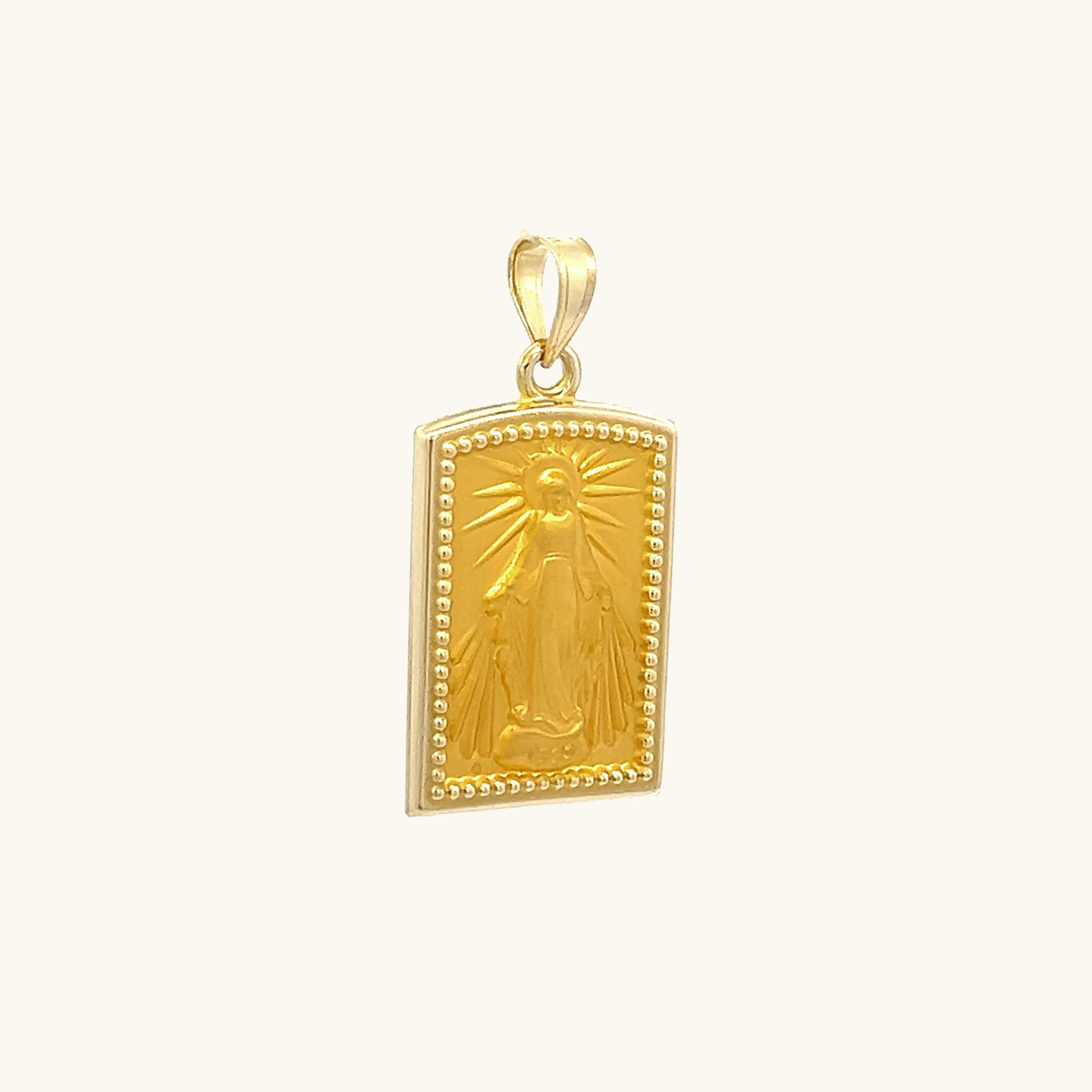 14K GOLD MIRACULOUS MEDAL | SQUARE
