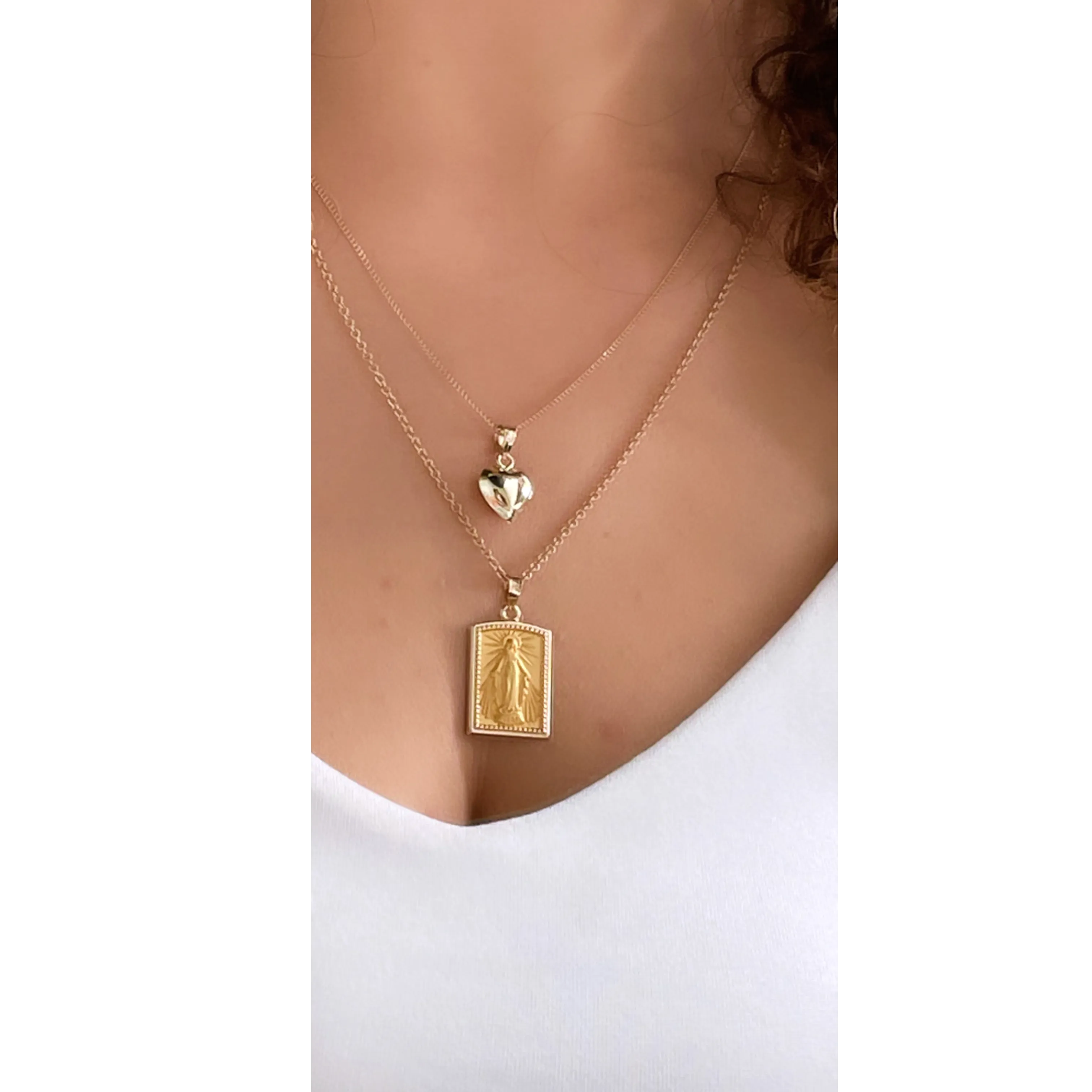 14K GOLD MIRACULOUS MEDAL | SQUARE