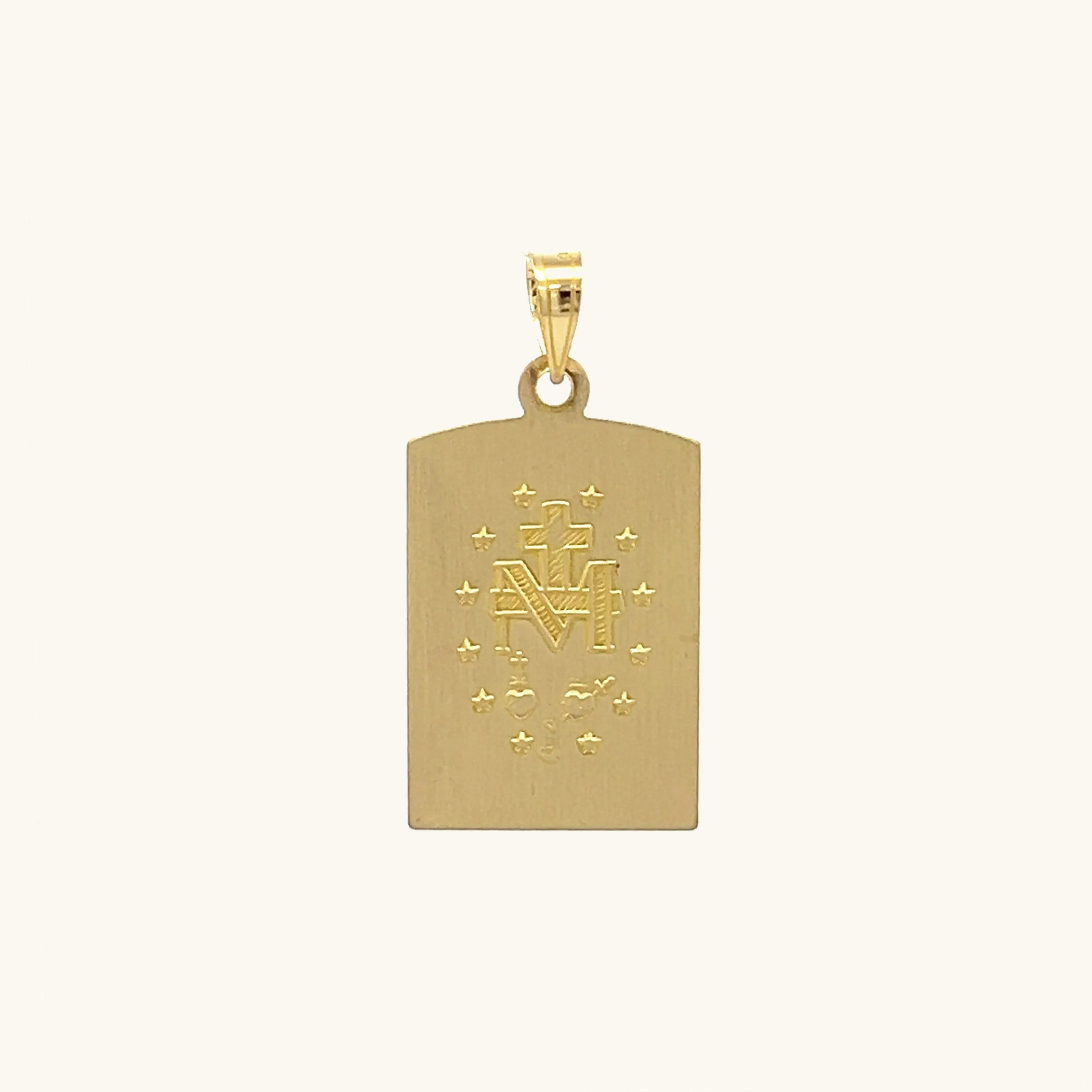 14K GOLD MIRACULOUS MEDAL | SQUARE