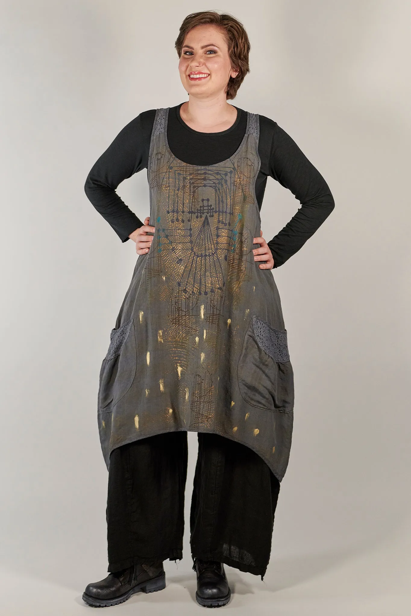 6182 Nouveau Lace Trim Shift Graycious-Nouveau Constellations
