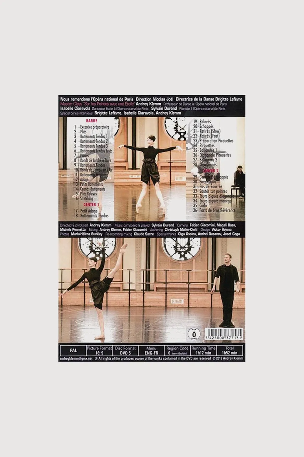 71092 - DVD Sur Les Pointes Master Class With Andrey Klemm