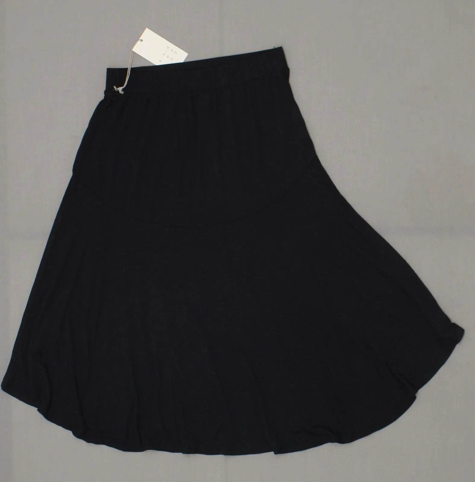 A New Day Women's Black Stretch Drop Waist High Low A-Line Skirt