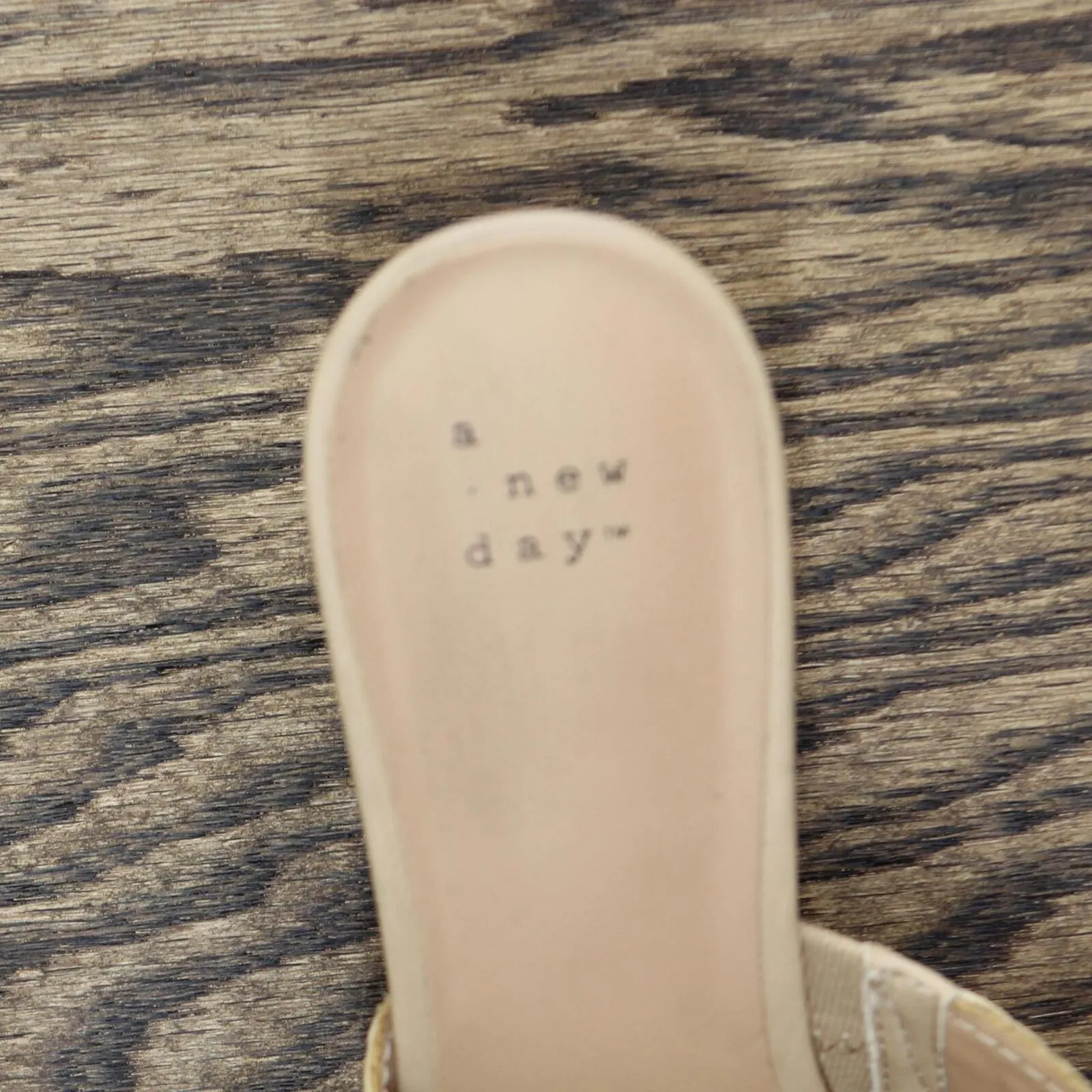 A New Day Women's Tia Mule Heels 89530591 Beige Brown 10M