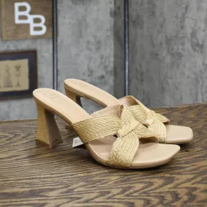 A New Day Women's Tia Mule Heels 89530591 Beige Brown 9M