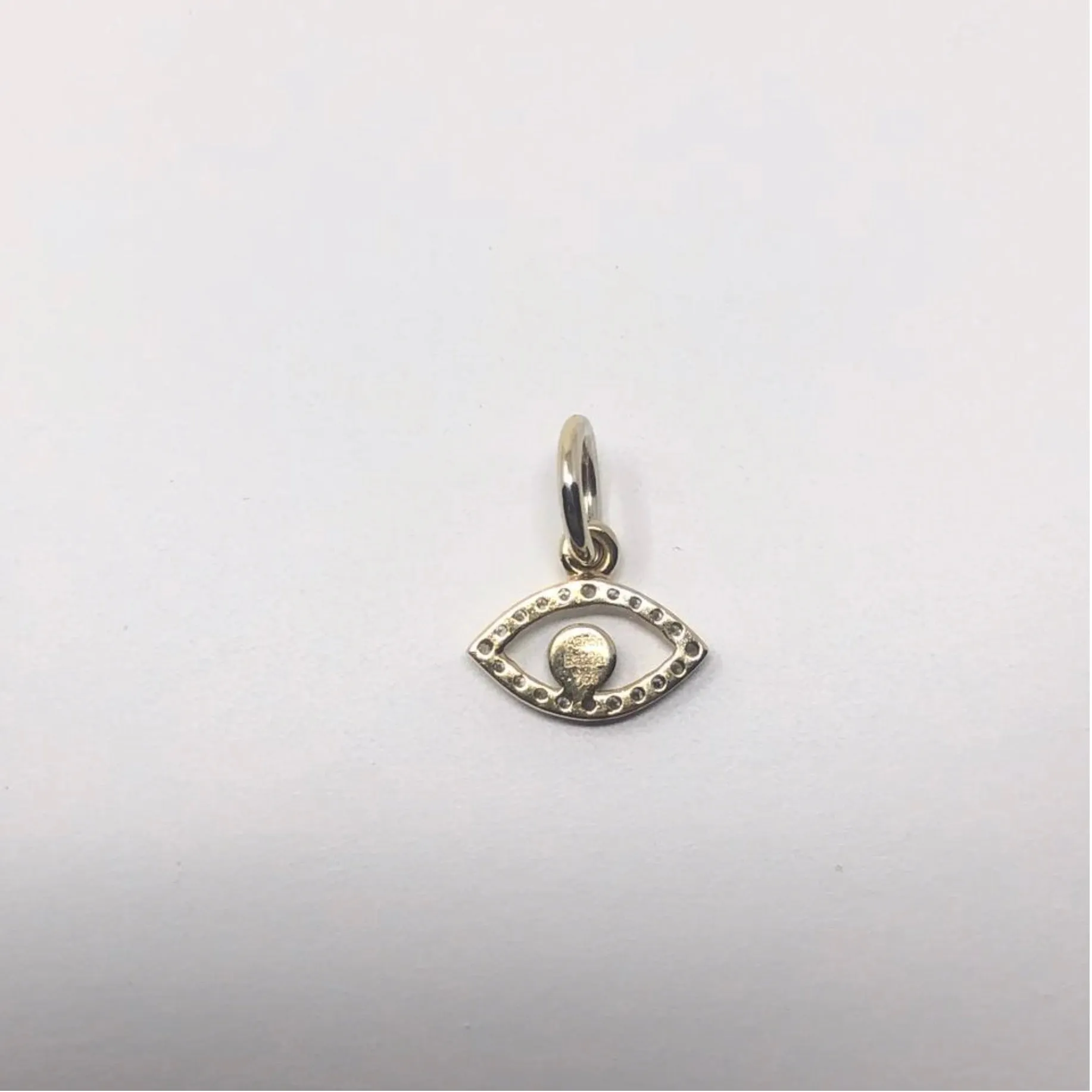 Aaron Basha 18k Gold with Diamond Evil Eye Charm/Pendent
