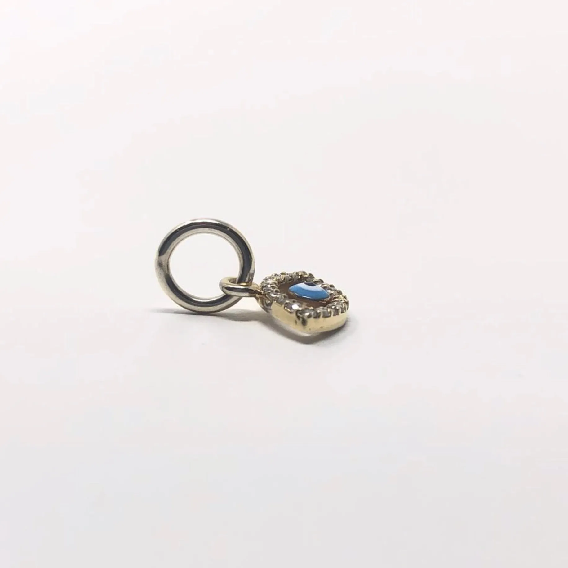 Aaron Basha 18k Gold with Diamond Evil Eye Charm/Pendent