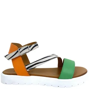 Adesso Zelda Zebra Sandals - Citrus
