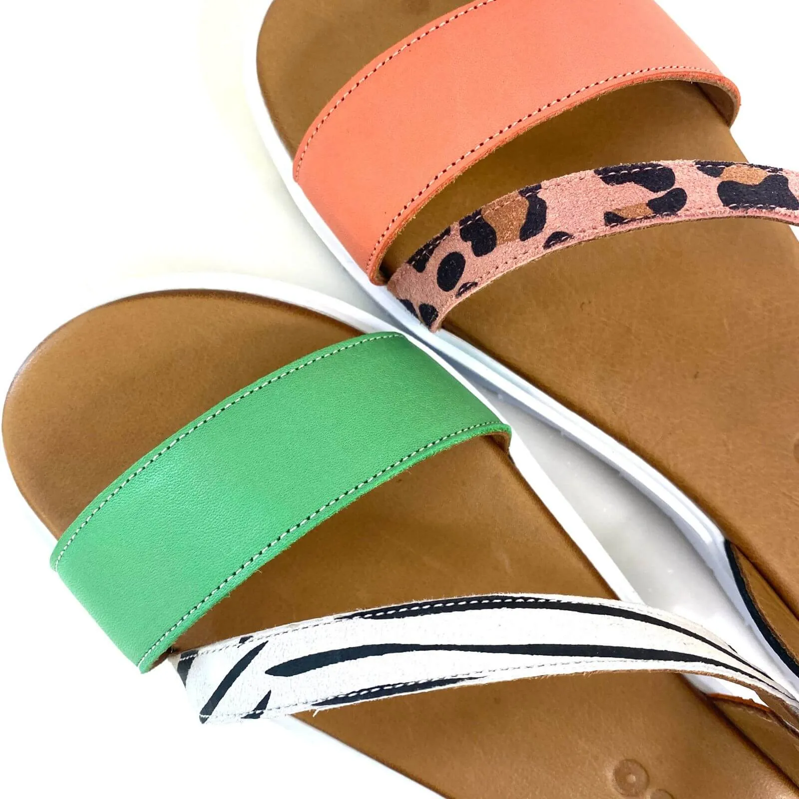 Adesso Zelda Zebra Sandals - Citrus
