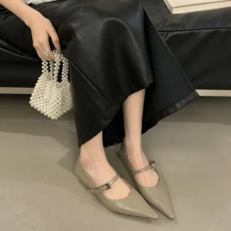 ADVBRIDGE  -  Women Flats Shoes Fashion Brand Buckle Strap Ballet Flats Ladies Shoes Spring Footwear Casual Flat Heels Mary Jane Female Mujer