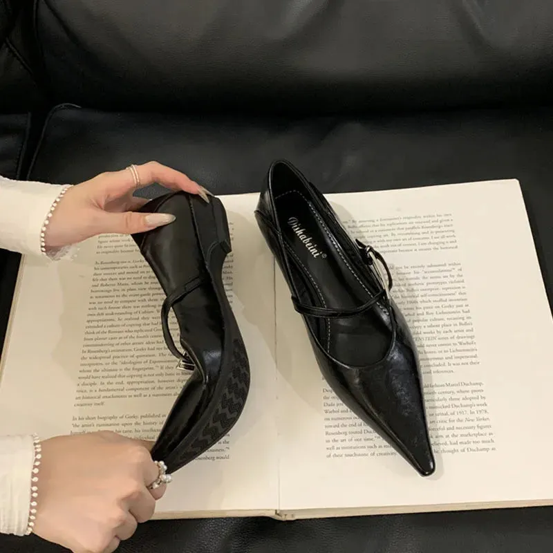 ADVBRIDGE  -  Women Flats Shoes Fashion Brand Buckle Strap Ballet Flats Ladies Shoes Spring Footwear Casual Flat Heels Mary Jane Female Mujer