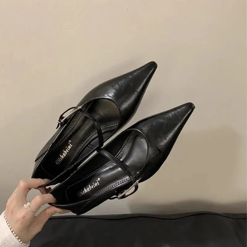 ADVBRIDGE  -  Women Flats Shoes Fashion Brand Buckle Strap Ballet Flats Ladies Shoes Spring Footwear Casual Flat Heels Mary Jane Female Mujer
