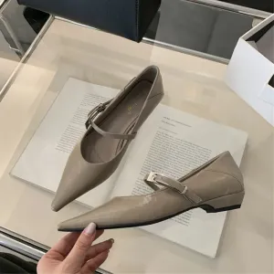 ADVBRIDGE  -  Women Flats Shoes Fashion Brand Buckle Strap Ballet Flats Ladies Shoes Spring Footwear Casual Flat Heels Mary Jane Female Mujer