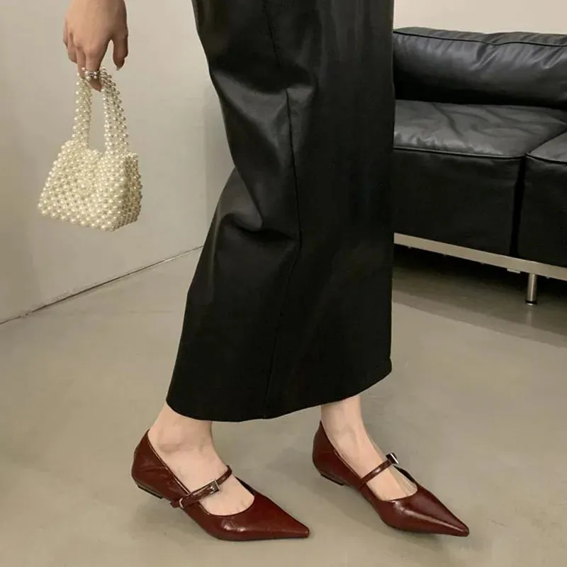 ADVBRIDGE  -  Women Flats Shoes Fashion Brand Buckle Strap Ballet Flats Ladies Shoes Spring Footwear Casual Flat Heels Mary Jane Female Mujer