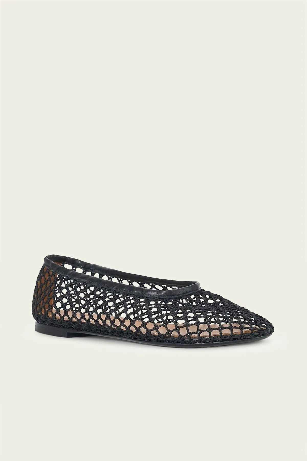 Alba Ballet Flat in Black Netting
