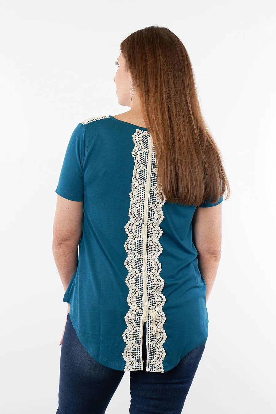 All Laced Up Short Sleeve Top