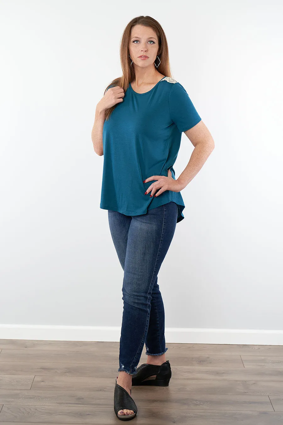 All Laced Up Short Sleeve Top