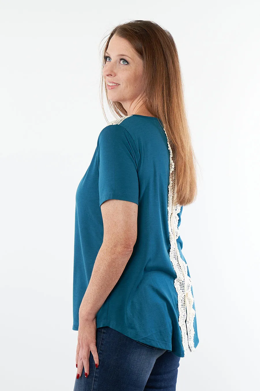 All Laced Up Short Sleeve Top