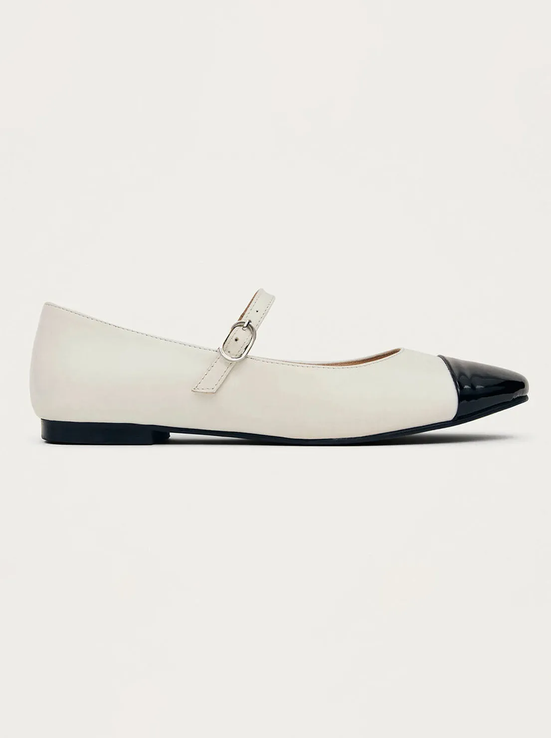 Alohas - Musa Bicolour Ballet Flat - Black / Cream