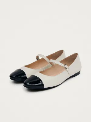 Alohas - Musa Bicolour Ballet Flat - Black / Cream