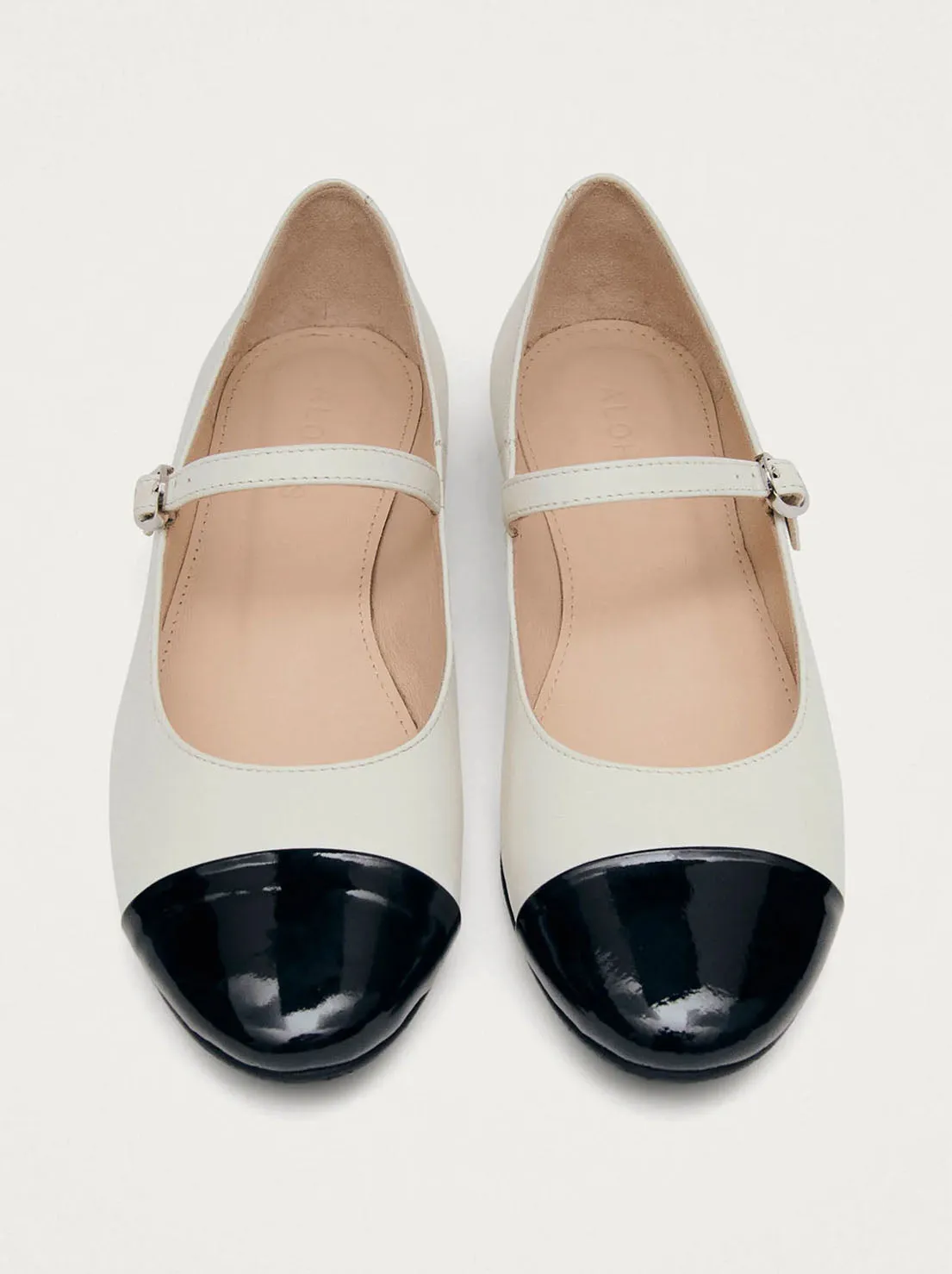 Alohas - Musa Bicolour Ballet Flat - Black / Cream