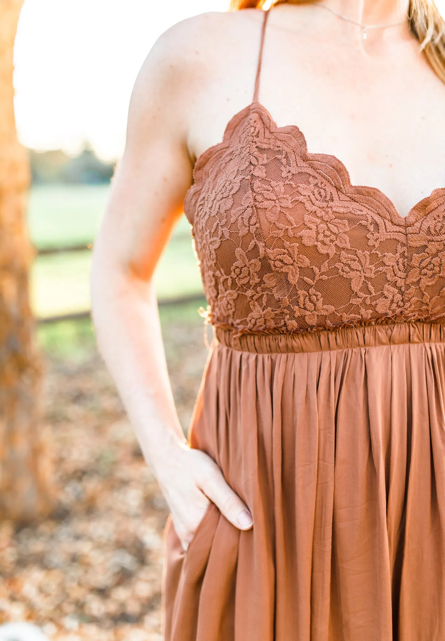 Amber Maxi Dress - Rust