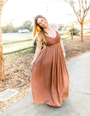 Amber Maxi Dress - Rust