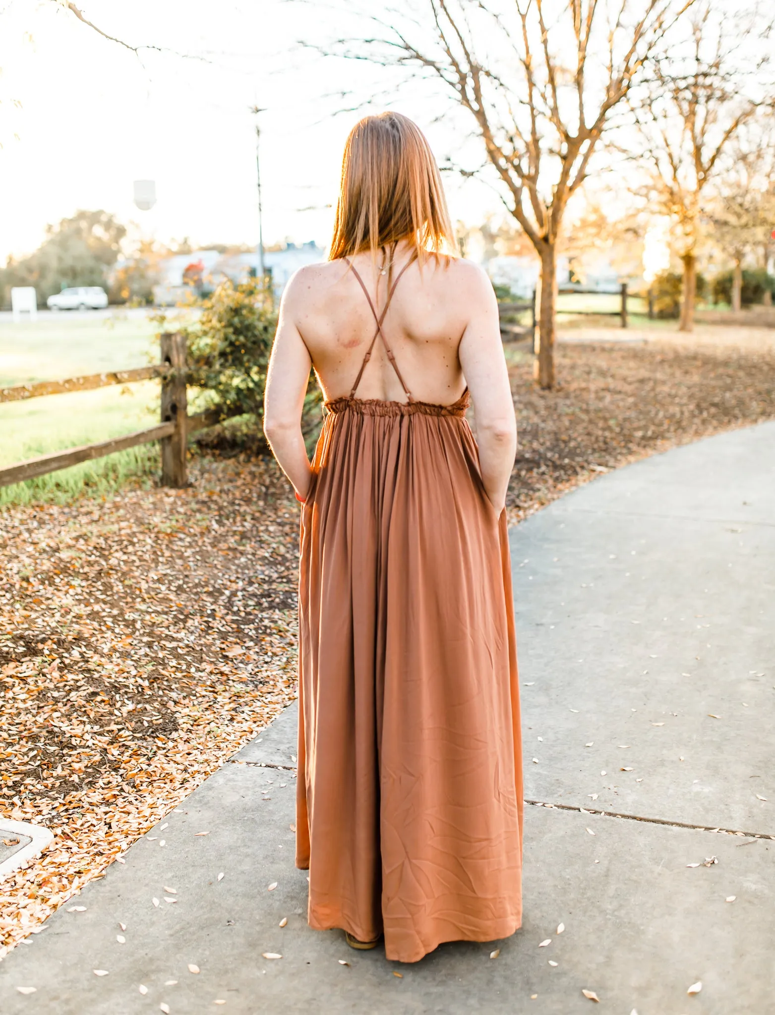 Amber Maxi Dress - Rust