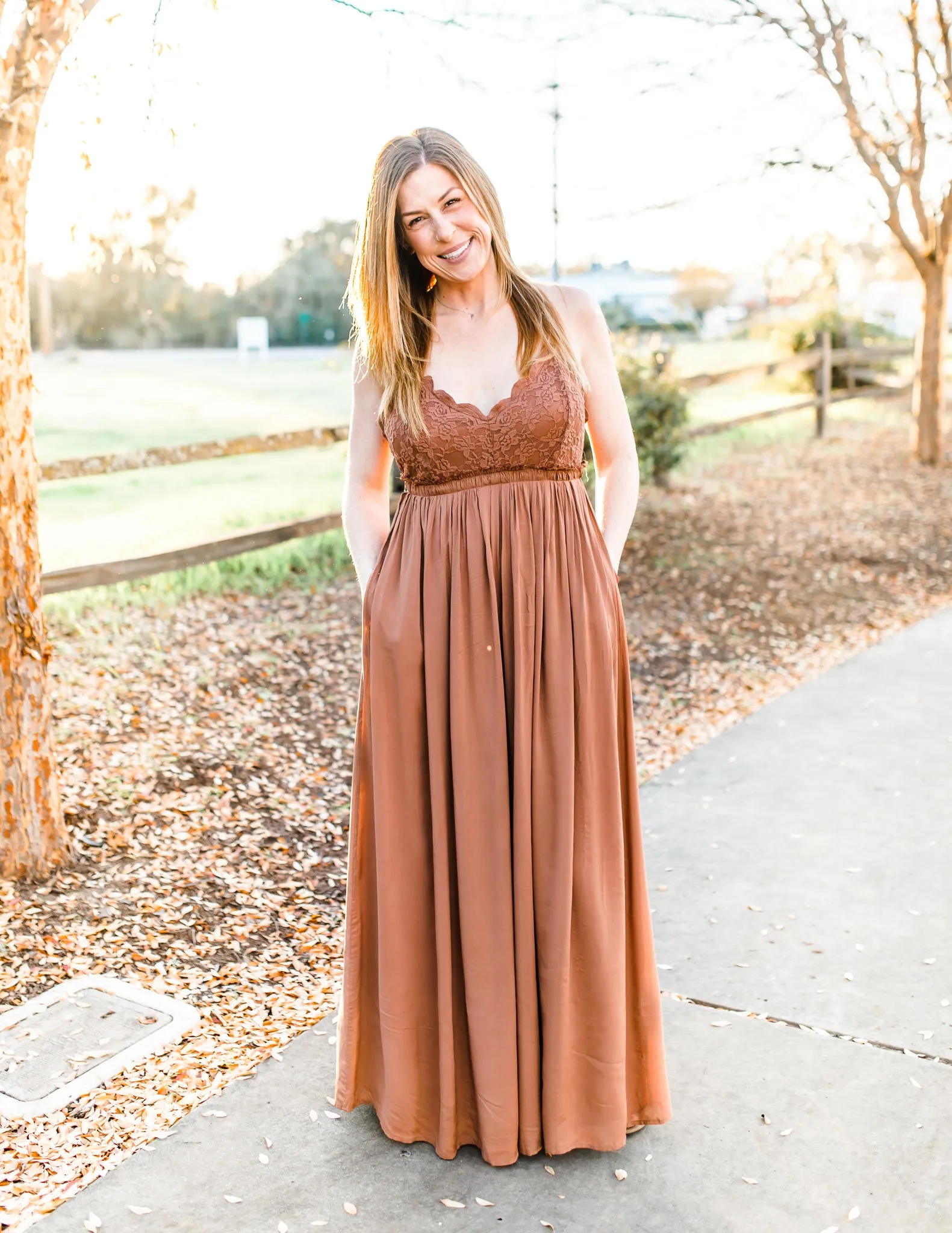 Amber Maxi Dress - Rust