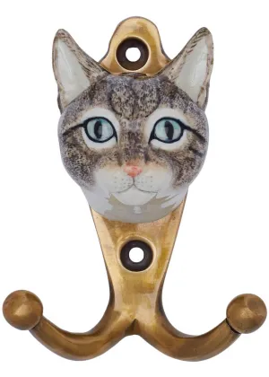 And Mary Tabby Cat Hook Grey