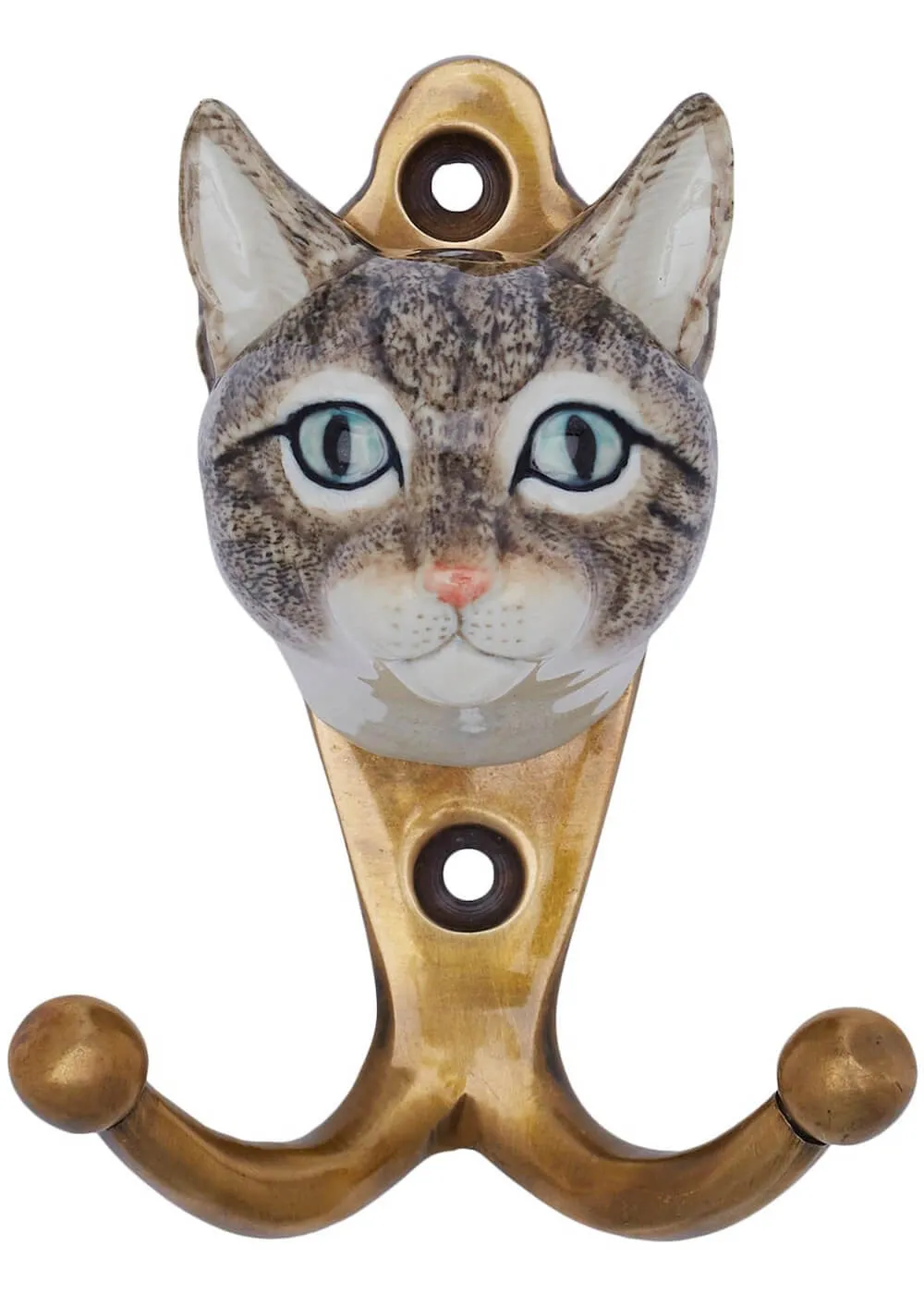And Mary Tabby Cat Hook Grey