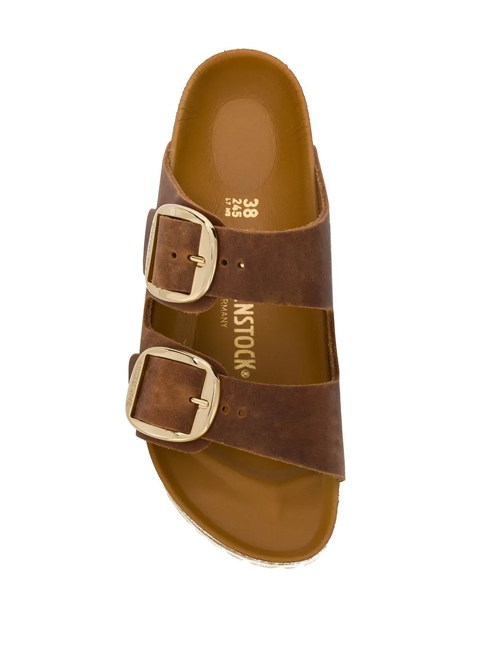 Arizona buckle oiled leather sandals