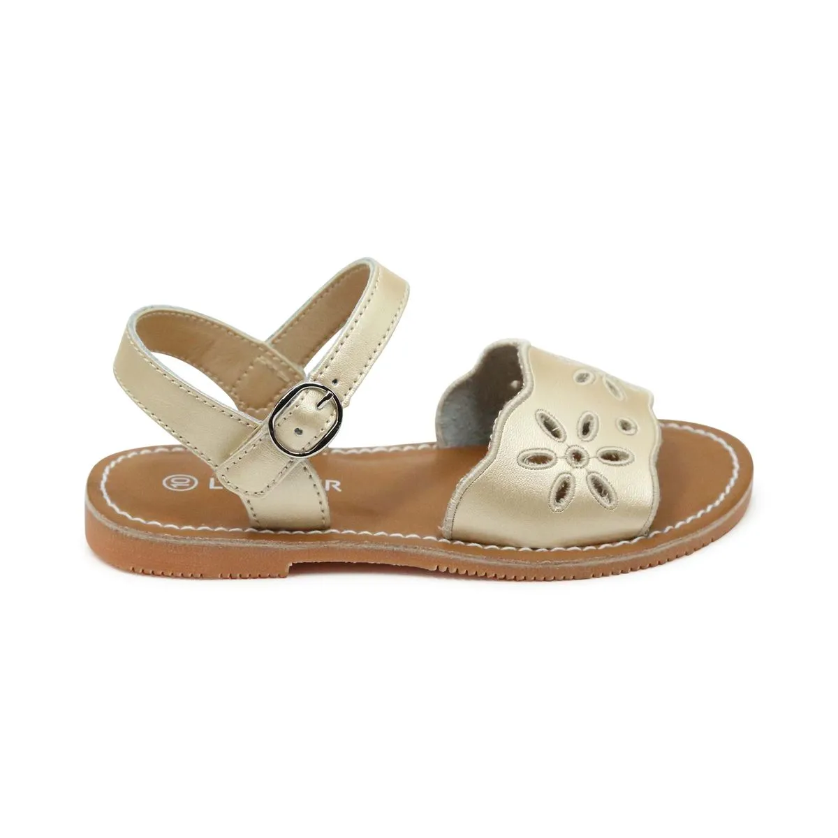 Augusta Champagne Embroidered Sandal