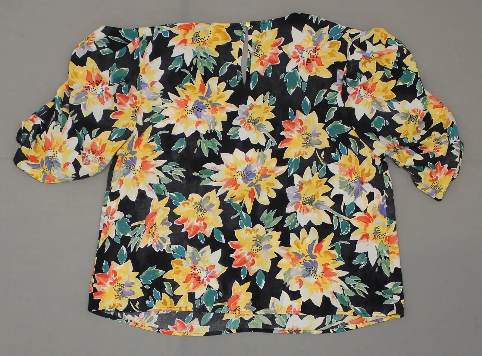 Ava & Viv Women's Plus Size Printed Pleated Half Sleeve Blouse Shirt Top