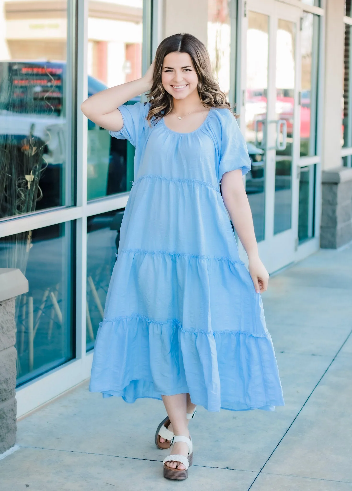 Baby Blues Midi Dress