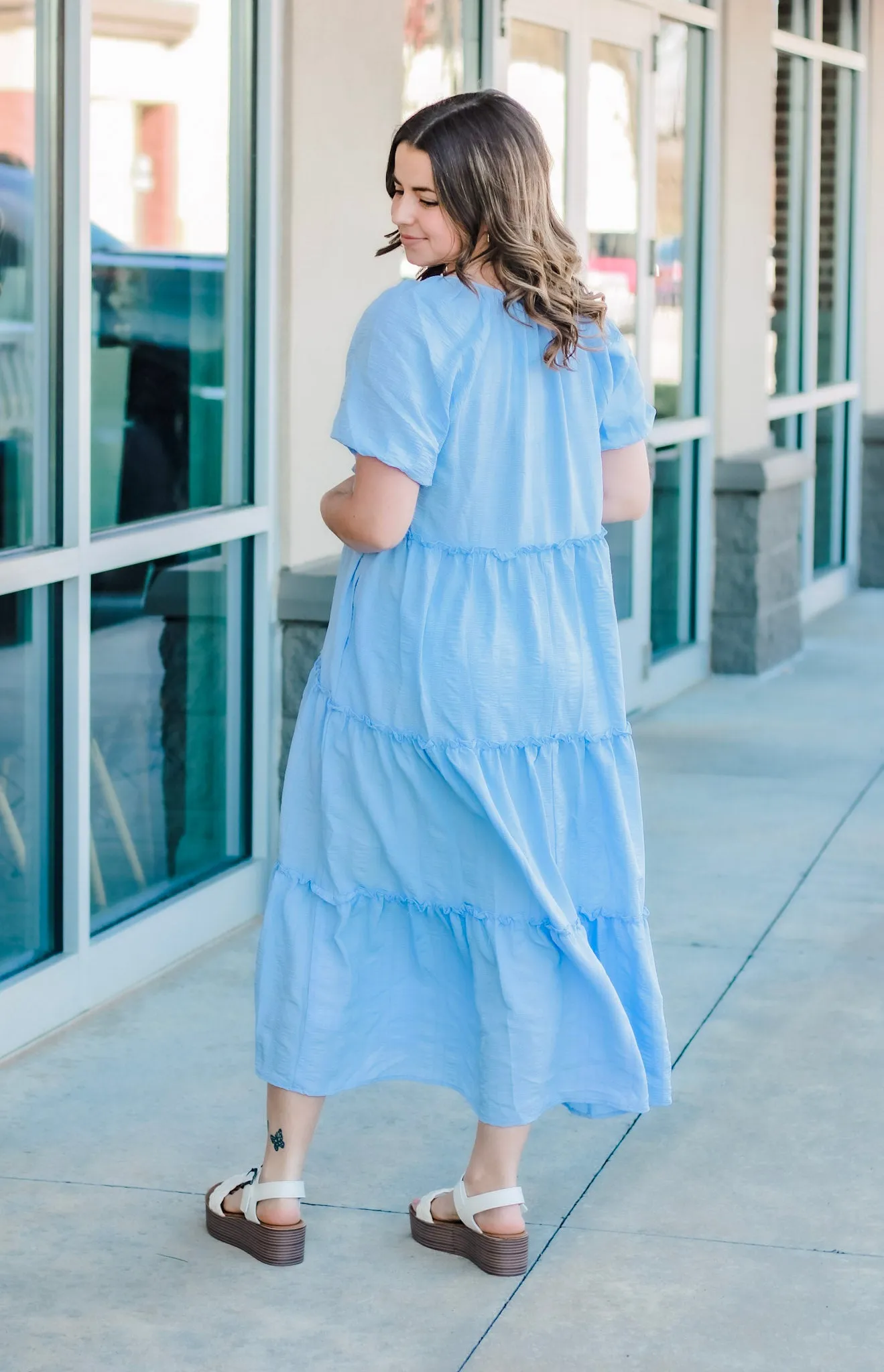 Baby Blues Midi Dress