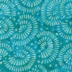 Bali Rainforest Batiks Mosaic Teal