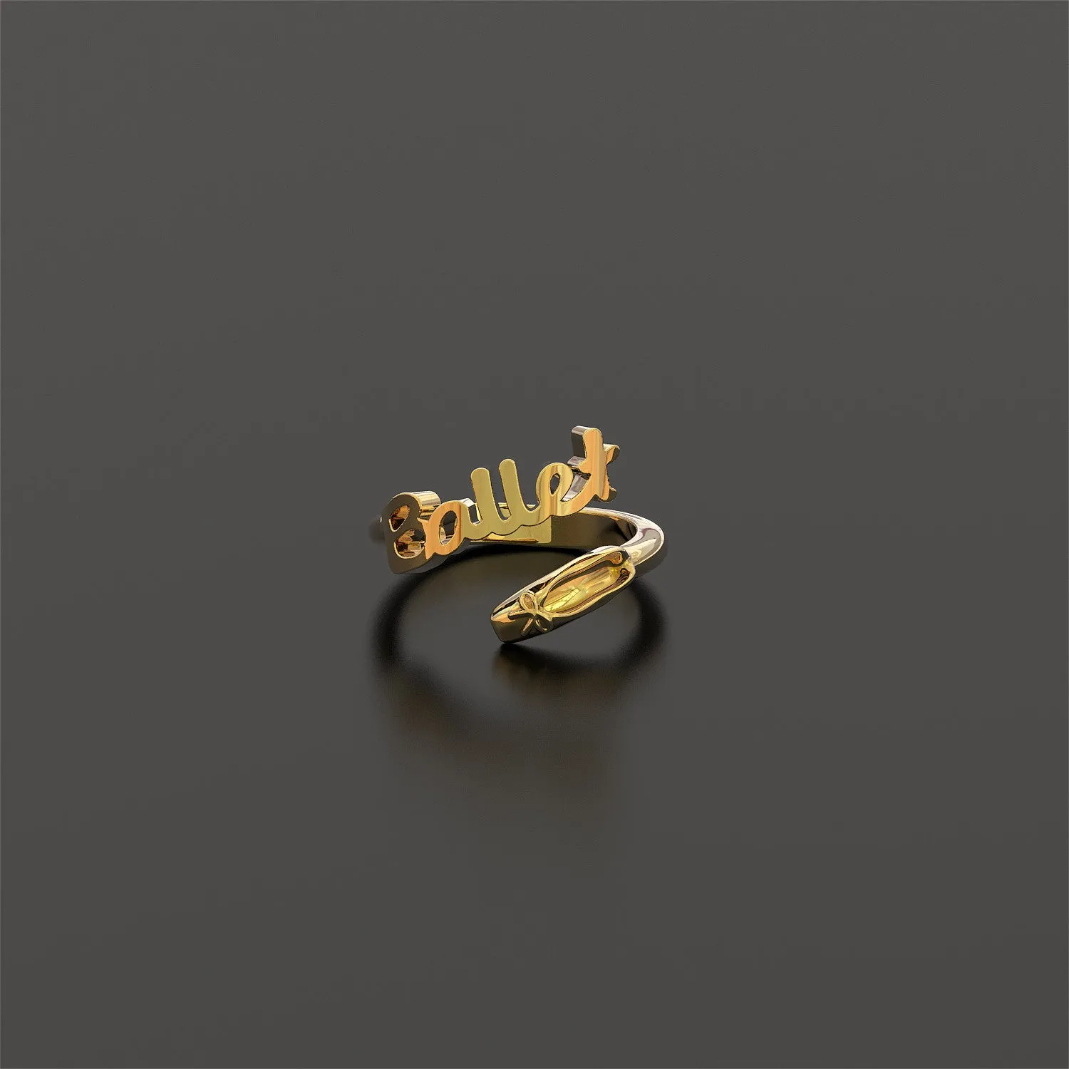 Ballet Pointe Shoe Ring