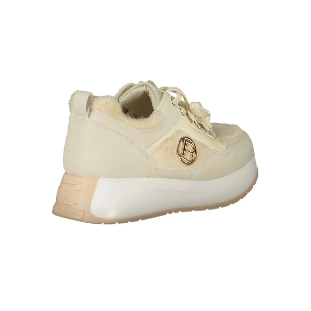 Beige Polyethylene Women Sneaker