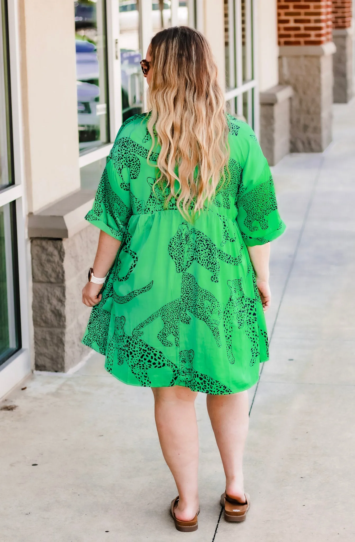 Big Energy Cheetah Dress in Green
