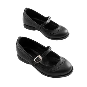Black Mary Jane Ballerina Flats for Kids