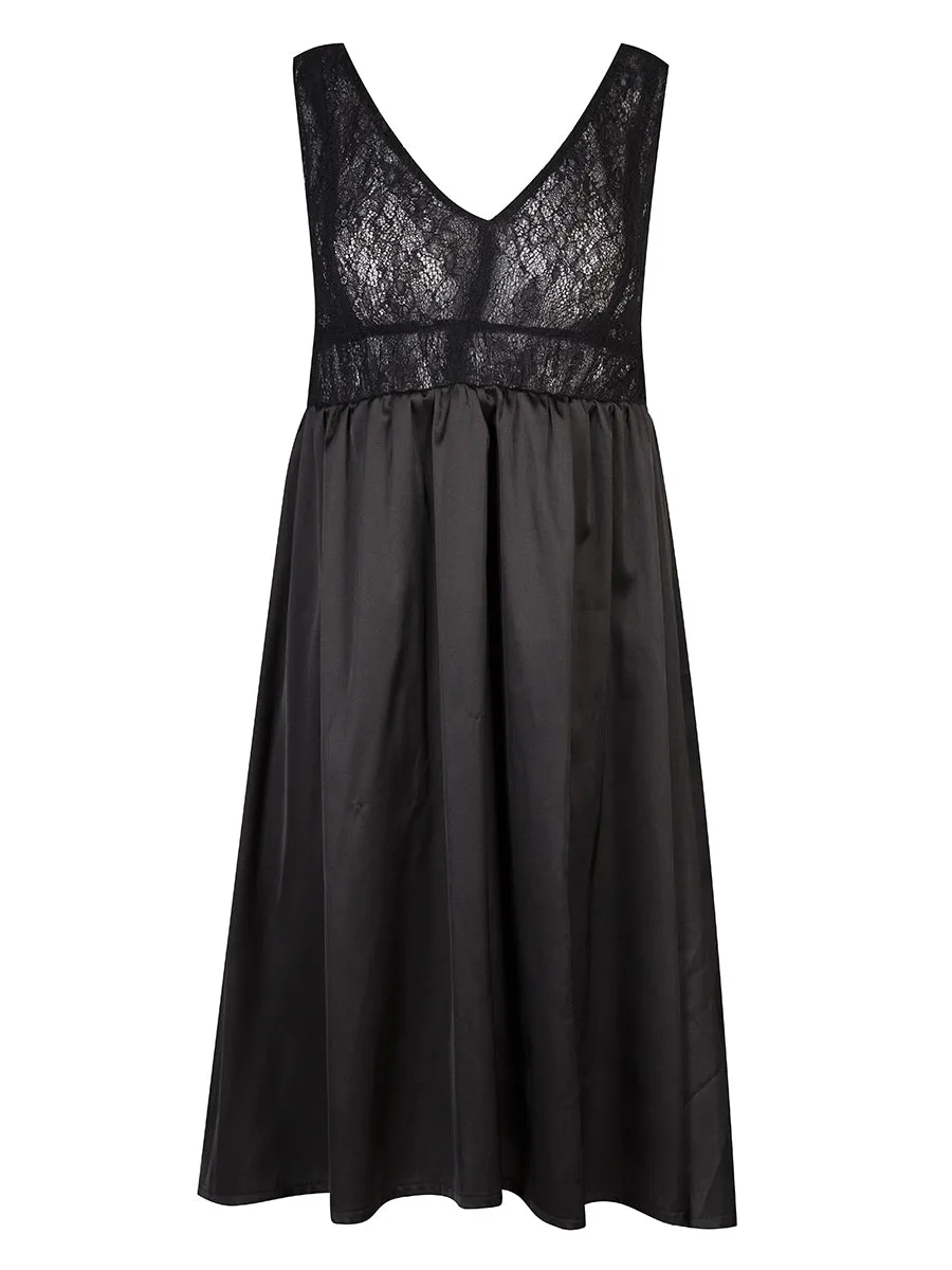 Black Midi Skater Dress