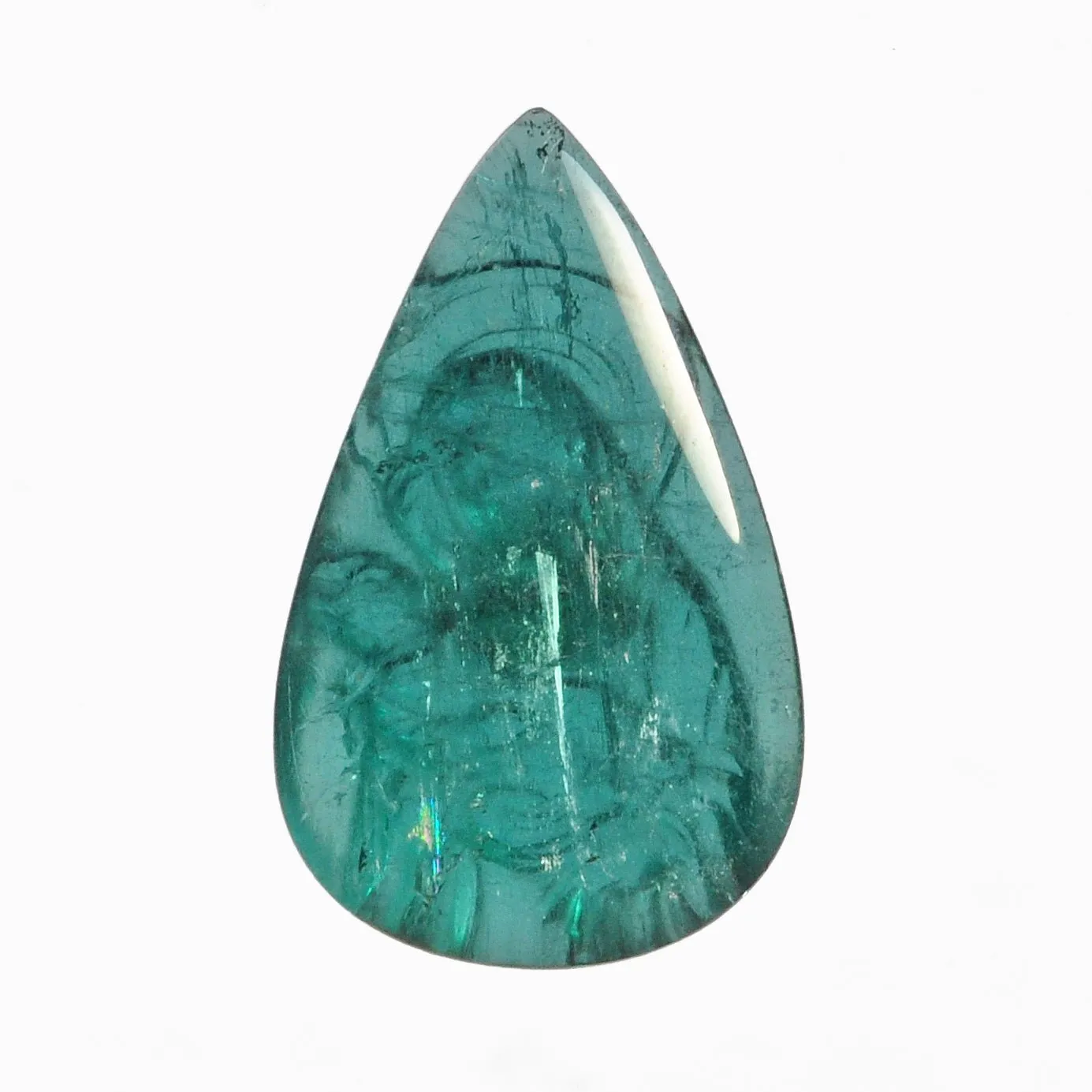Blue-Green Tourmaline 26.59mm 24.0ct Natural Gemstone "Mary and Child" Carving