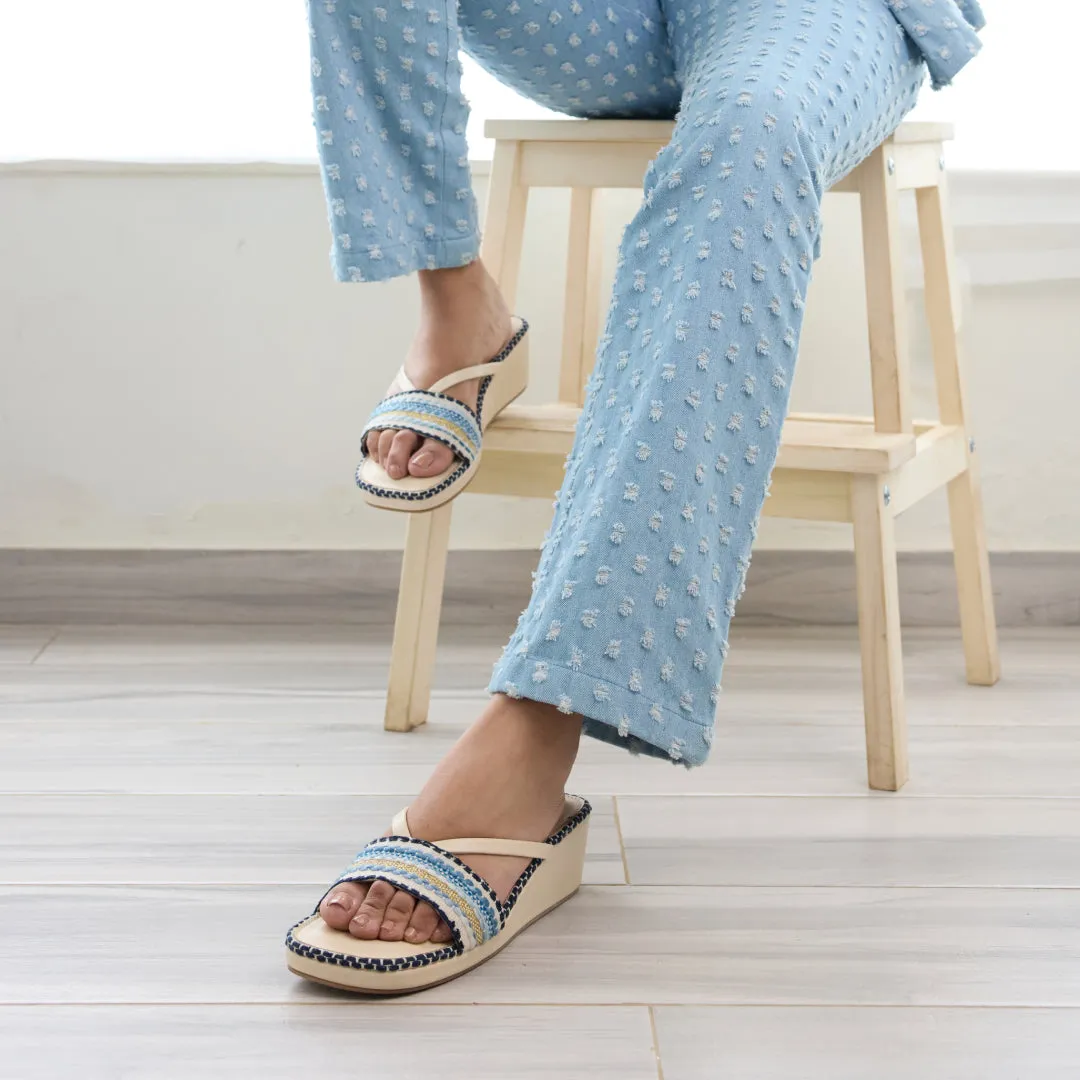 Blue Lace Wedges